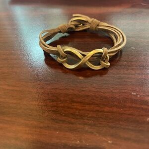 Retire, James Avery, infinity, charm leather bracelet